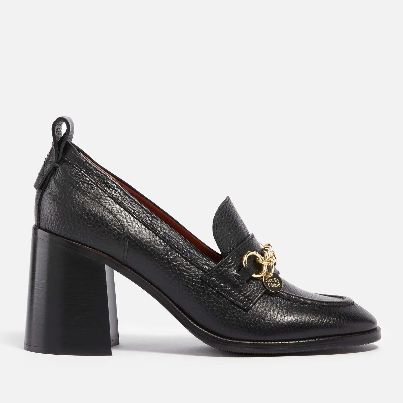 See by Chloé Aryel Leather Heeled Loafers | Allsole
